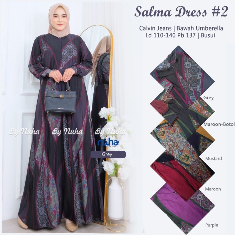 BAJU GAMIS BUSUI MOTIF BATIK SALMA RAQILA ARISTA GAMIS IBU
