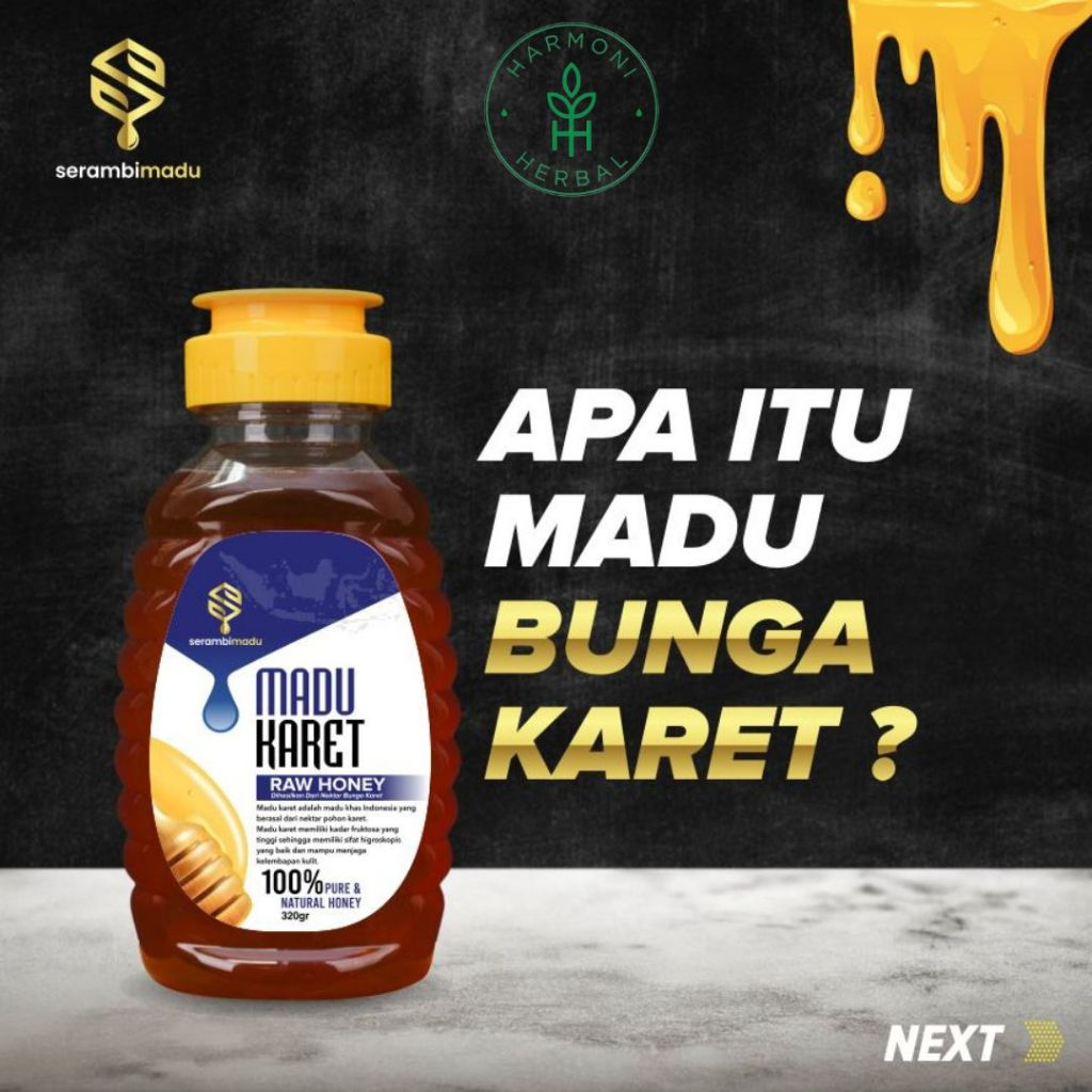 

Madu Karet 100% Raw Honey Serambimadu Sari Bunga Karet