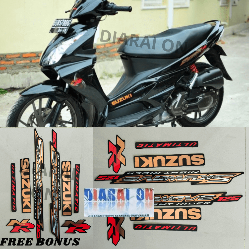 Striping Stiker Suzuki Skywave 125 - Skywave NR Gold Murah