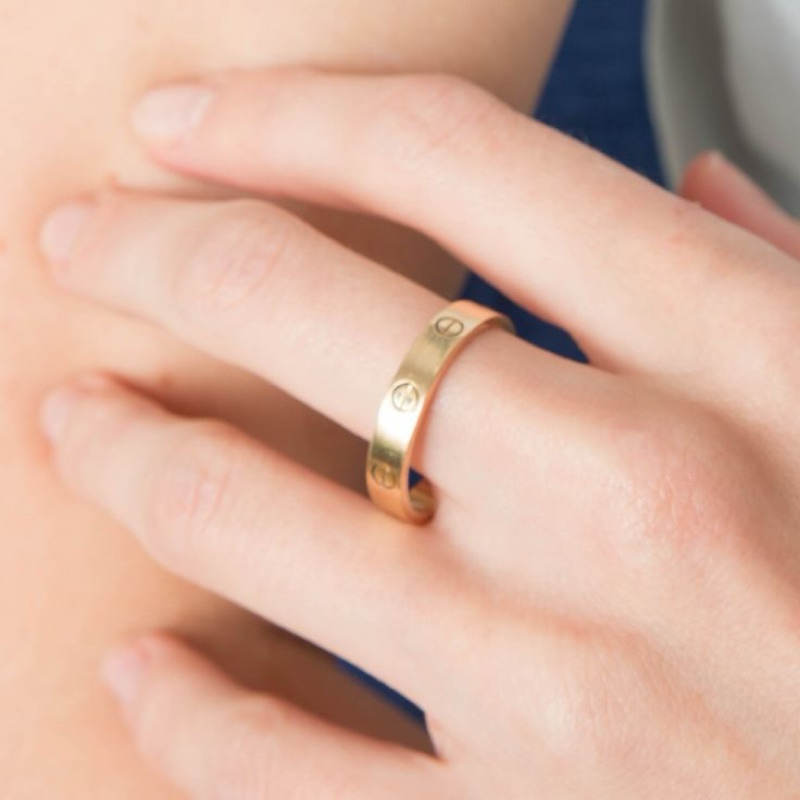 Dejaveli - Cincin Andrea Titanium - Anti Karat & Hitam - Cincin Wanita Korea Aesthetic Premium