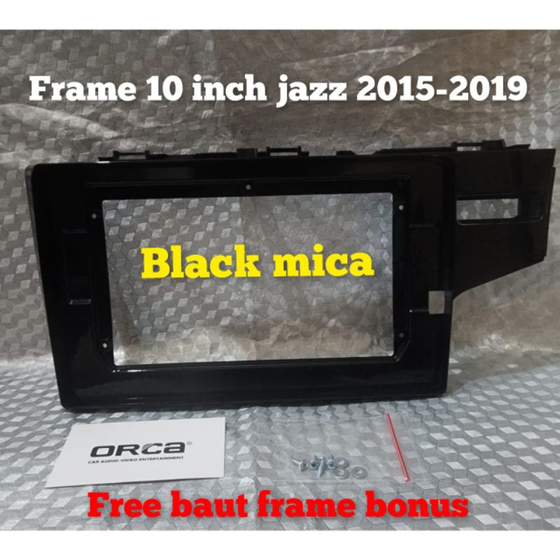 frame head unit android 10 inch mobil honda jazz rs 2015-2021