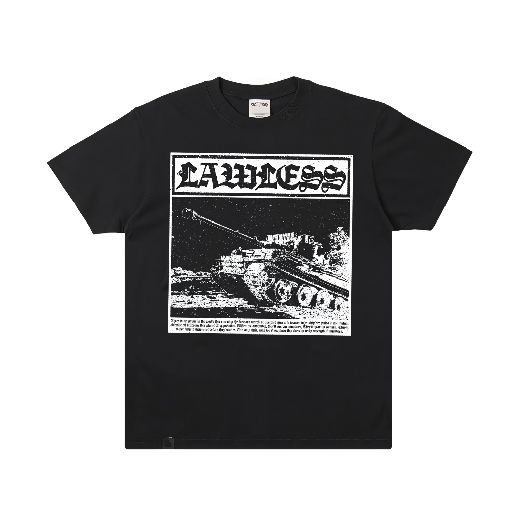 T-Shirt LAWLESS | Cotton Combed 24s | Kaos band | Kaos LAWLESS | Kaos Over size | Green Market