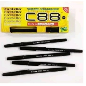 

Pulpen pena Castelo c88 hitam murah bijian