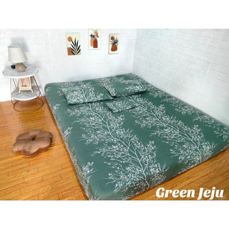 SEPREI MOTIF DAUN ESTETIK / SEPREI HOMEMADE KATUN HALUS / SEPREI MOTIF KEKINIAN