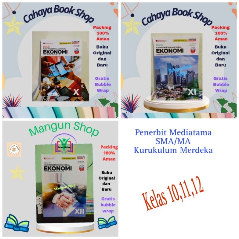 Buku  Esensi IPS Ekonomi Kelas 10,11,12 SMA Kurikulum Merdeka Mediatama
