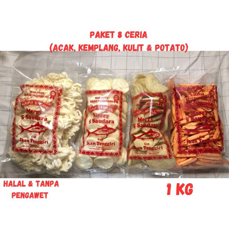 

PAKET 8 CERIA (ACAK, KEMPLANG, KULIT & POTATO) 1 KG