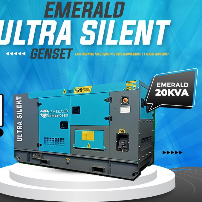 Genset Silent | 20 KVA | Genset Diesel Emerald Ultra Silent