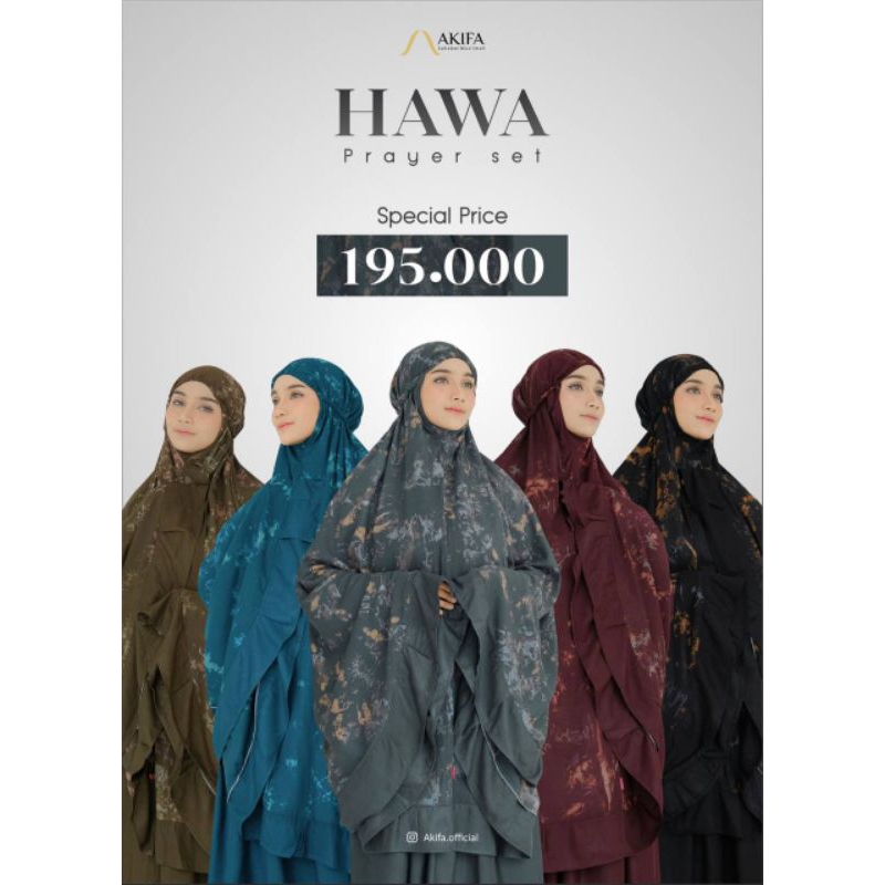HAWA PRAYER SET by AKIFA#MUKENA Terusan Ready Siap Kirim