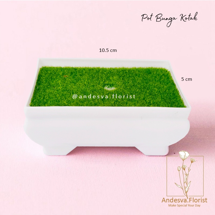 Vas Bunga Kotak / Pot Bunga Plastik / Vas Bunga pot Bunga Hias Kotak