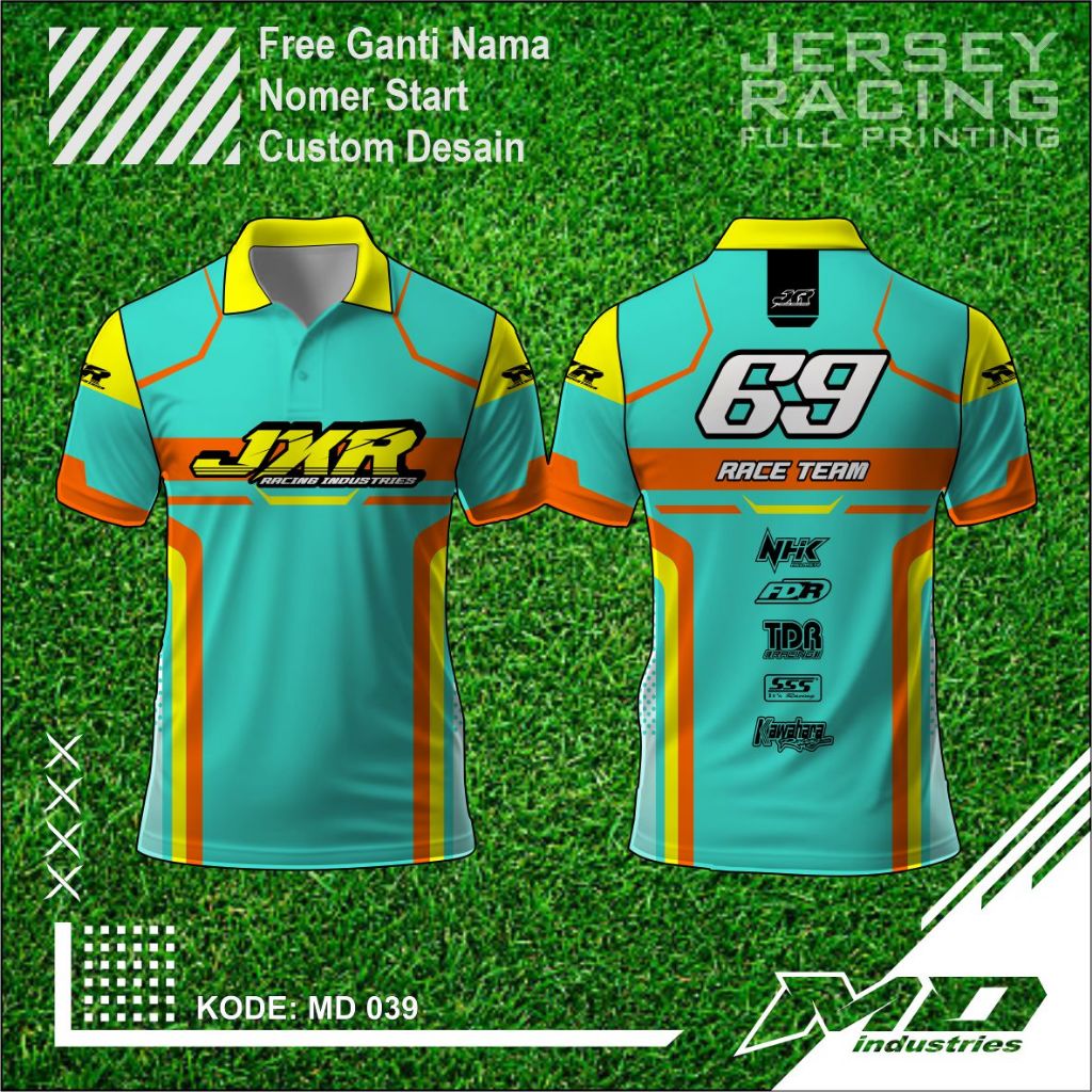 Jersey Balap Desain Keren - Baju Balap Racing Printing - Jersey Simple Keren