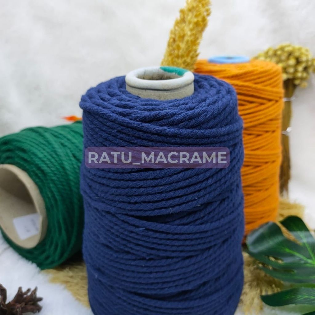 Tali Katun Macrame 2MM 1KG 3PLY WARNA