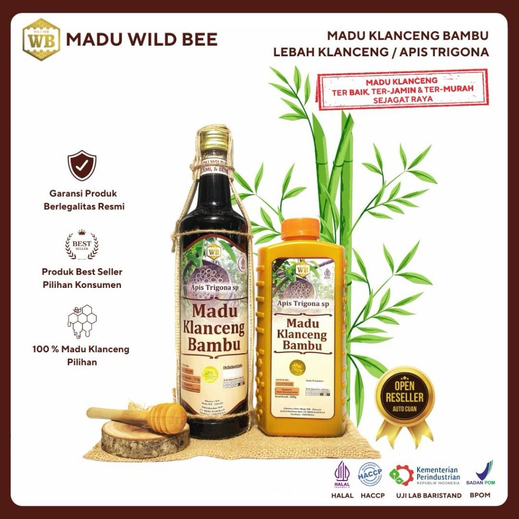 

[ORIGINAL] Madu Klanceng Bambu ~ madu asli & madu murni , Lebah Apis Trigona - kemasan MADU Wild Bee