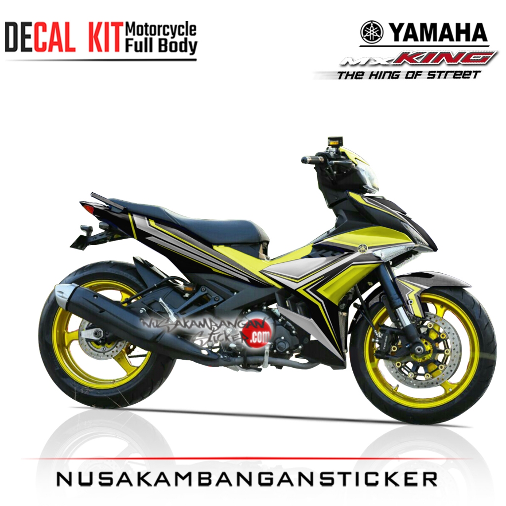 Decal Sticker MX-King 150 Yelow Black Stiker full Body