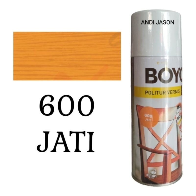 POLITUR SPRAY BOYO AVIAN 400CC POLITUR VERNIS BOYO NO 600 WARNA JATI