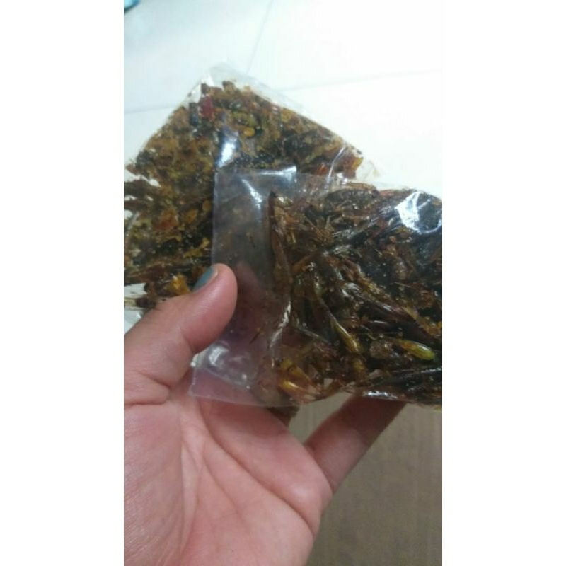 

Rencengan Belalang goreng Pedas
