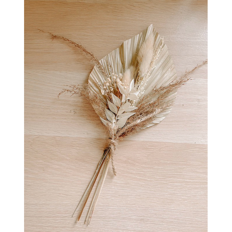 Vas bunga / bunga kering / Natural Palm / hiasan meja / Dried Flower Bouquet Boho / Cake Topper Cake