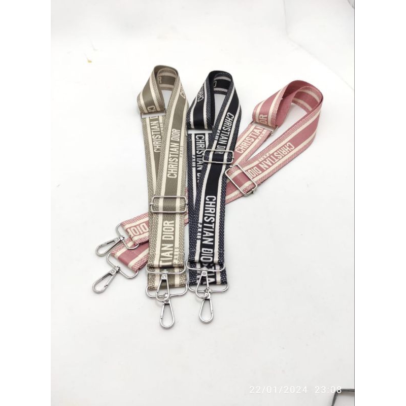 Tali Tas Selempang Wanita Webbing tebal ACC putih nekl