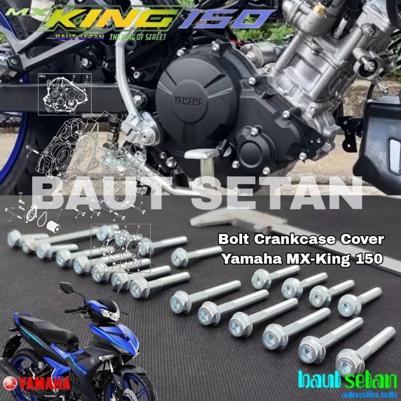 Baut Crankcase Cover MX King150 /Baut Bak Mesin Kiri-Kanan MX-King150