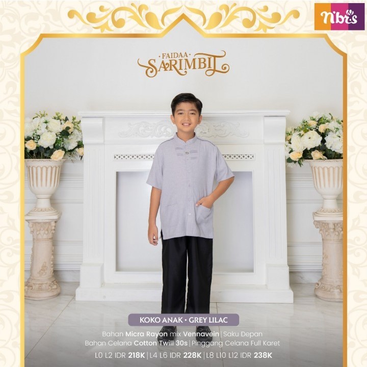 KOKO ANAK NIBRAS FAIDAA GREY LILAC KOKO ANAK 2023 KOKO ANAK TERBARU KOKO ANAK PREMIUM