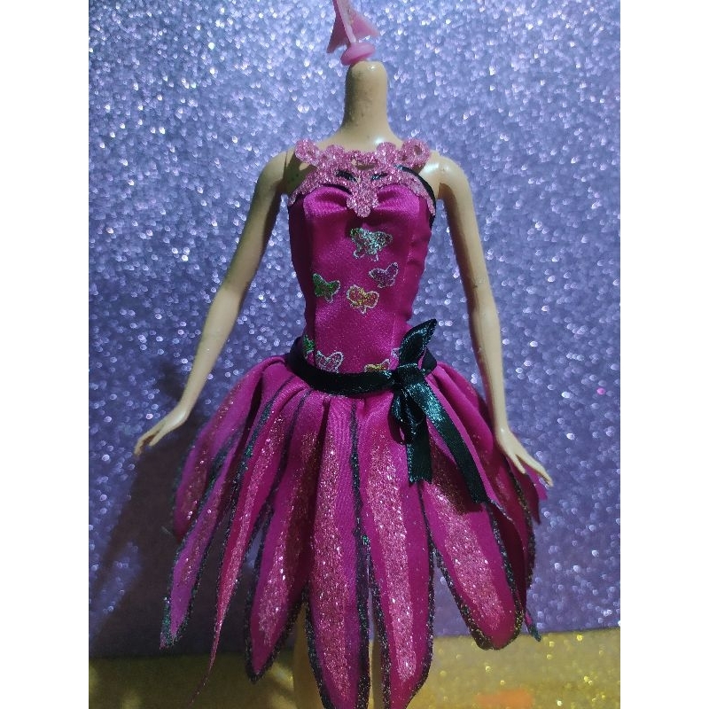 Dress Barbie Mariposa tanpa sayap