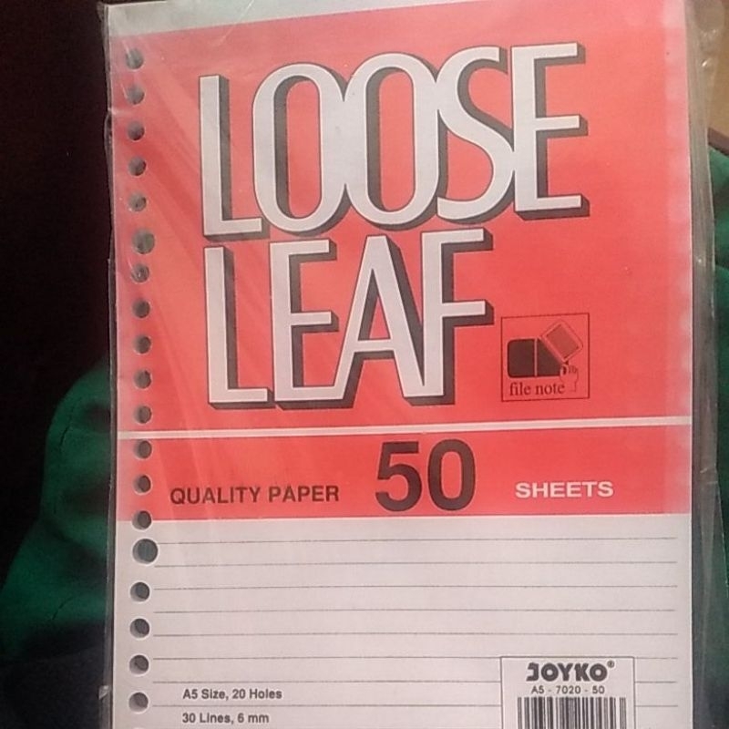 

losee leaf joyko A5/isi kertas refil binder