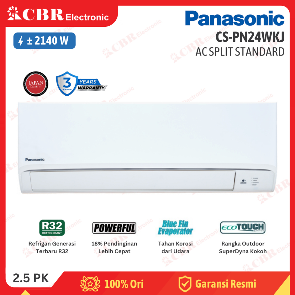 AC Split PANASONIC Standard 2.5PK CS-PN24WKJ (R-32)