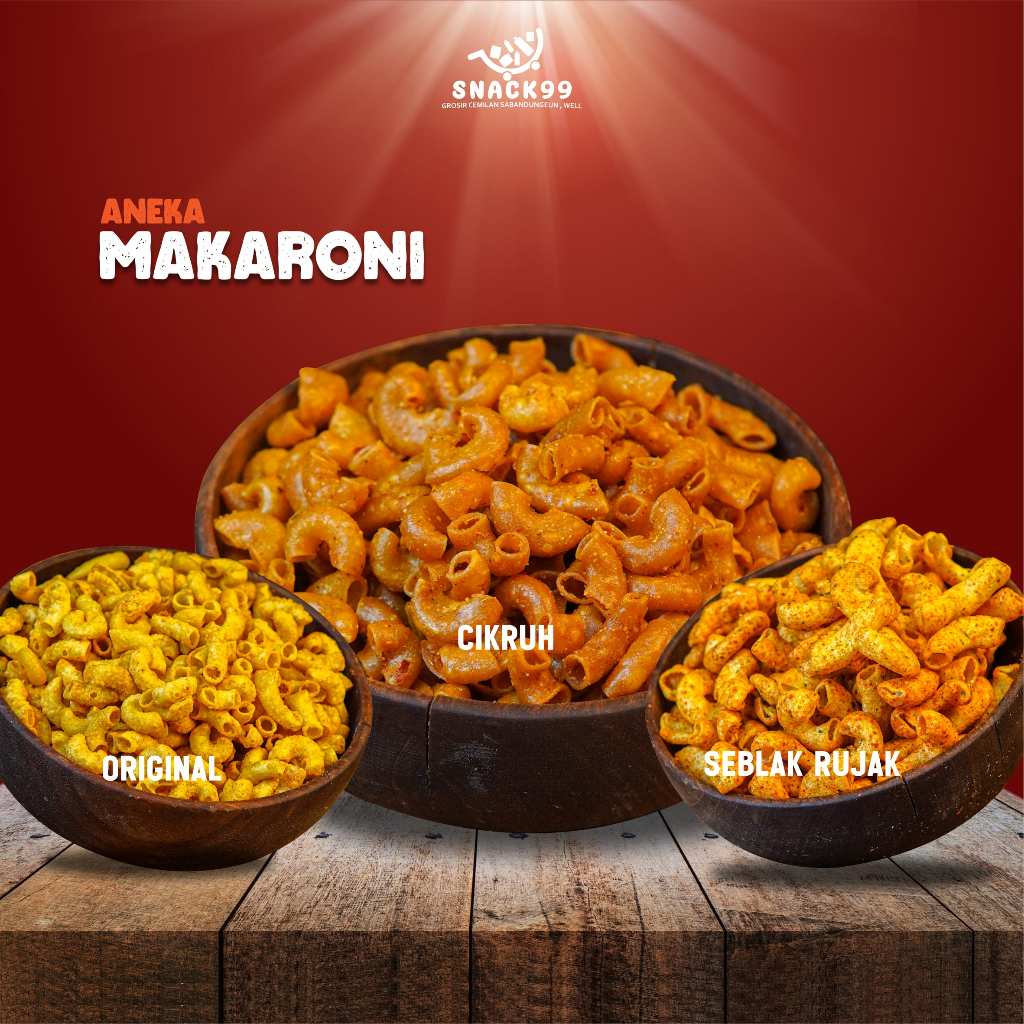 

[ Terlaris Snack 99 Pusat Jajanan Grosir ] Makaroni 1 kg Cikruh Ori Seblak Jeruk Cemilan Gurih dan Pedas Daun Jeruk Grosir Curah