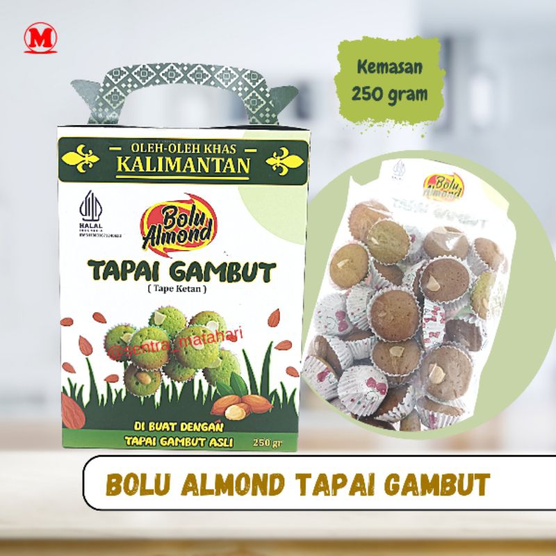 Bolu Almond Tapai Gambut Kemasan Kotak Camilan Enak