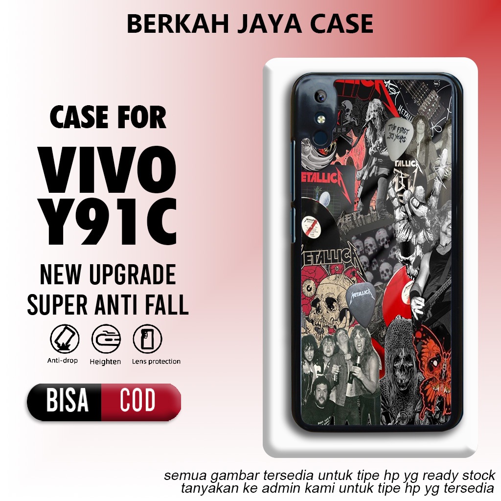 case vivo y91c casing vivo y91c kesing motif band 06 case keren karakter bahan hardcase softcase glo