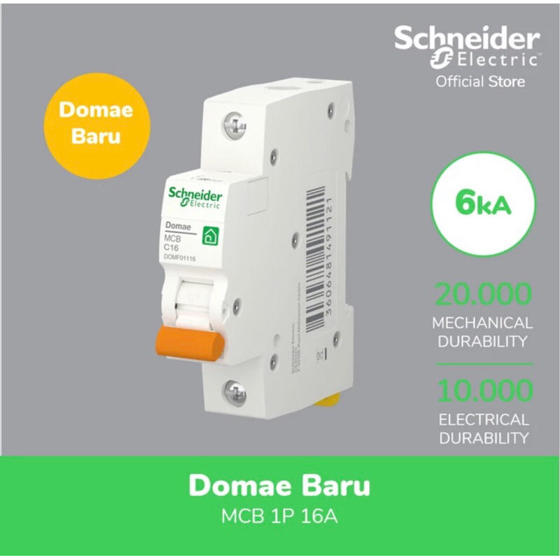 MCB Listrik 10A 1 Phase SCHNEIDER