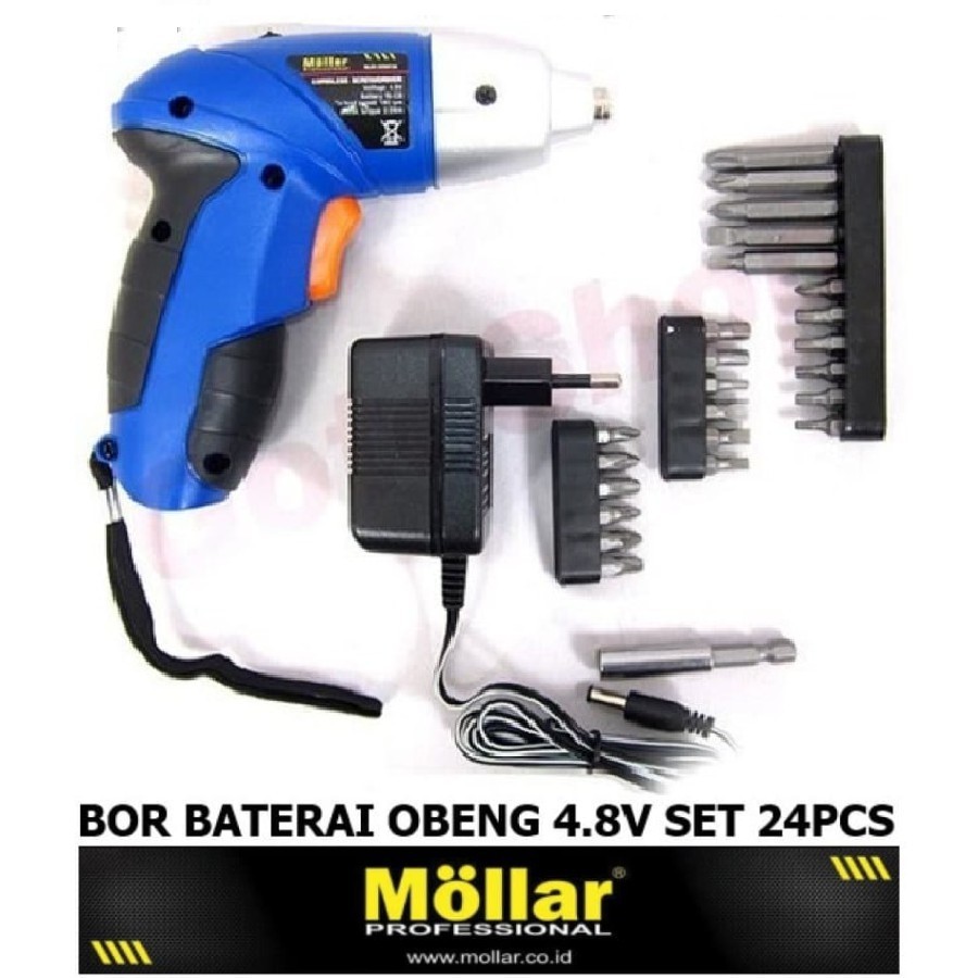 MOLLAR CDS014 MESIN OBENG BATERAI BOR CORDLESS SCREWDRIVER DRILL