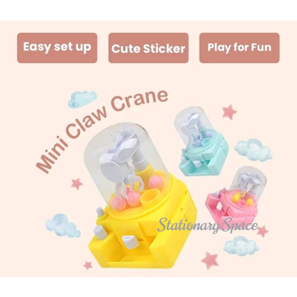 Mainan Capit Bola Claw Machine Ball Catcher Mini Candy Claw Mini Jepit