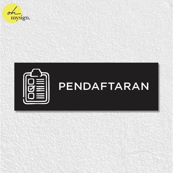 

Sign Akrilik Loket Pendaftaran Stiker Acrylic Klinik UV Print