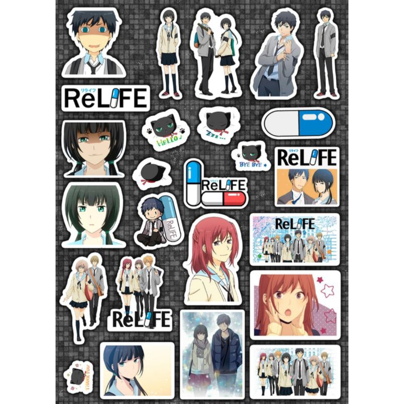 (30 PCS) Sticker Anime ReLife Glossy Dan Anti Air