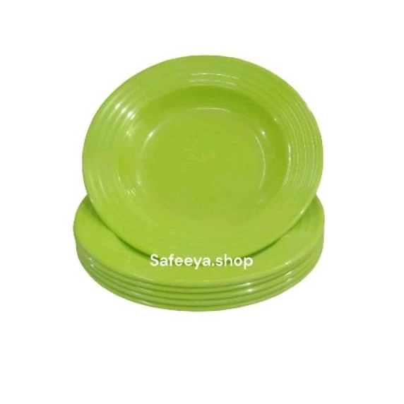 ( 6pcs/1Lusin) Piring ulir bulat melamin | Piring makan ulir singa singi