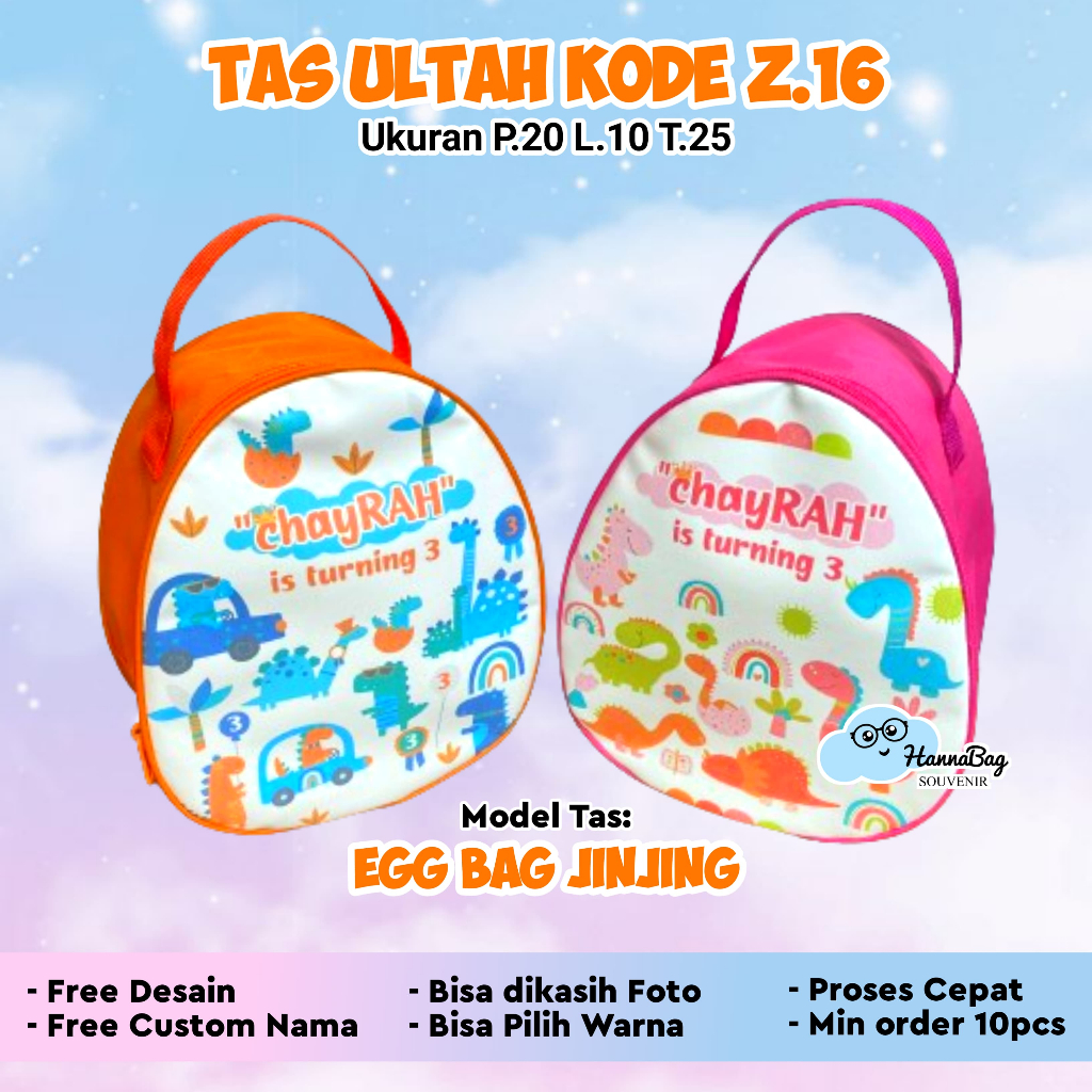 TAS ULTAH EGG BAG / TERLARIS /TAS ULTAH / TAS ULANG TAHUN/ GOODIE  BAG ULTAH/ SOUVENIR ULTAH/ TAS UL