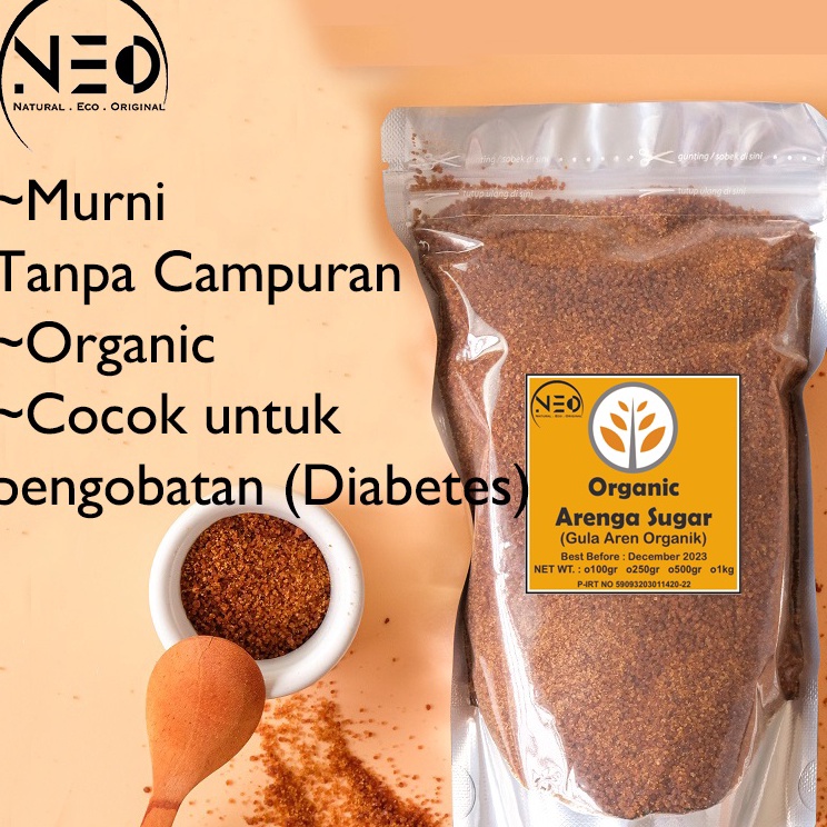 

Larismanis Gula Aren Organik 1kg Gula Semut Arenga Sugar Organic GRADE A EXPORT QUALITY Tanpa Campuran Gula Tebu Gula Aren 1kg