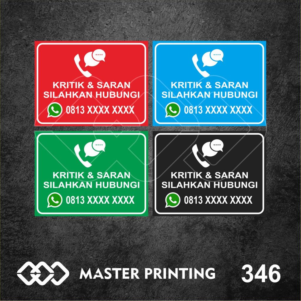 

346 - Stiker Kritik dan Saran, Sticker Vinyl, Premium, Tahan Air, Termurah, dan Bisa Custom