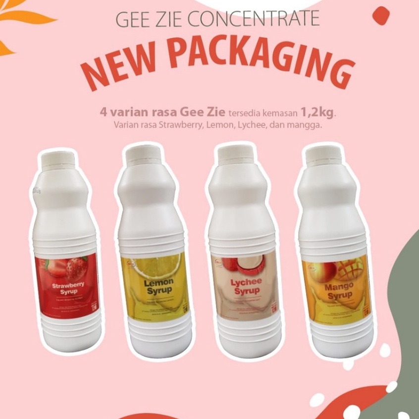 

Hemat Banget Geezie Syrup 12Kg Gee Zie Sirup konsentrat Concentrate ALL VARIAN