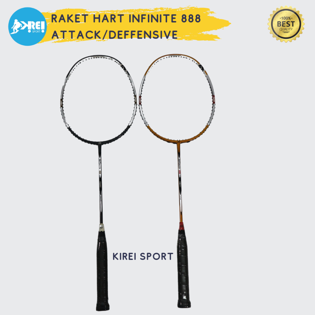 Raket Badminton/Raket Bulutangkis  Hart Infinite 888 Attack/888 Deffensive oversize frame