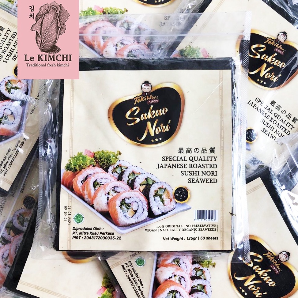 

Extra promo Tokinori Sushi Nori HALAL 5 Lembar Sakao Nori Special Grade Rumput Laut Kimbap Gimbap Korea