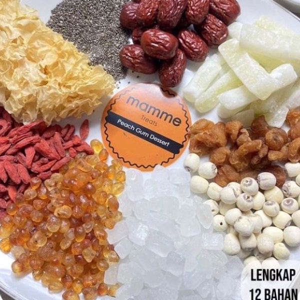 

Serbuu Peach Gum Dessert Lengkap Kualitas Super Premium Tao Jiao Komplit 12 bahan