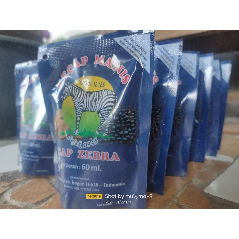 

kecap manis cap zebra kemasan pouch isi 60 ml