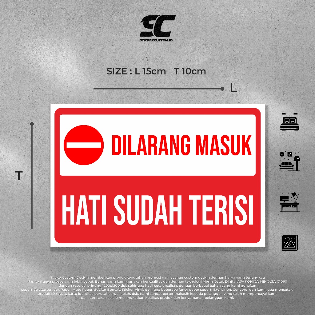 

Sticker Stop Hati Sudah Terisi