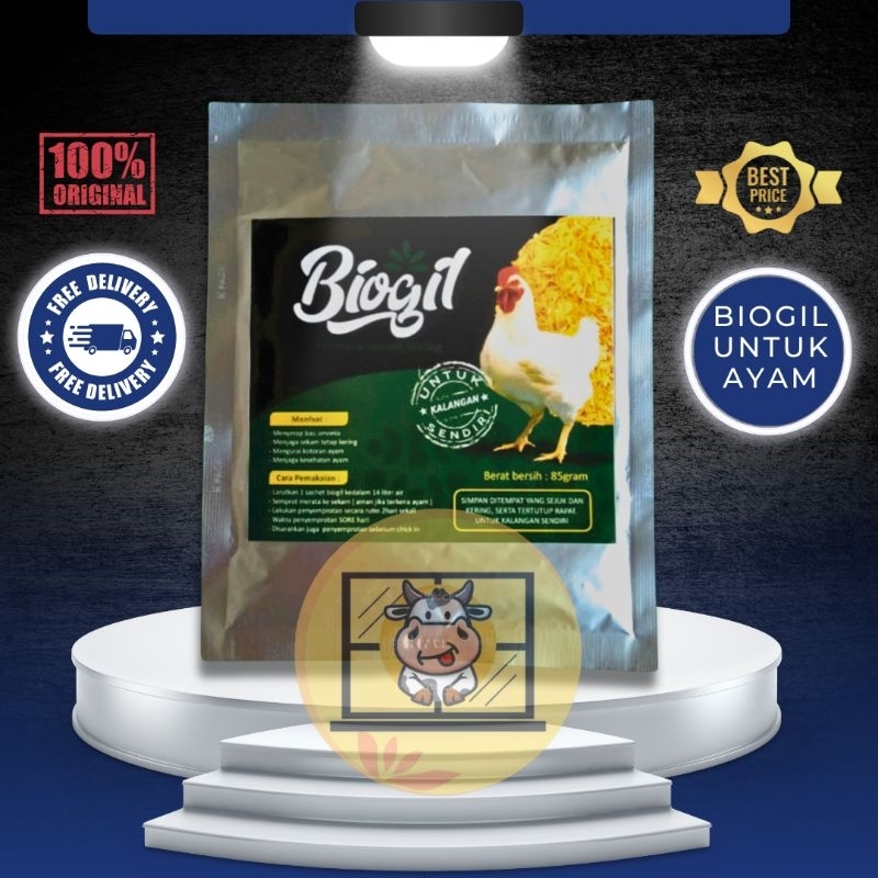 Biogil 100gram - Obat Penghilang Bau Amoniak Untuk Kandang dan Pengurai Sekam