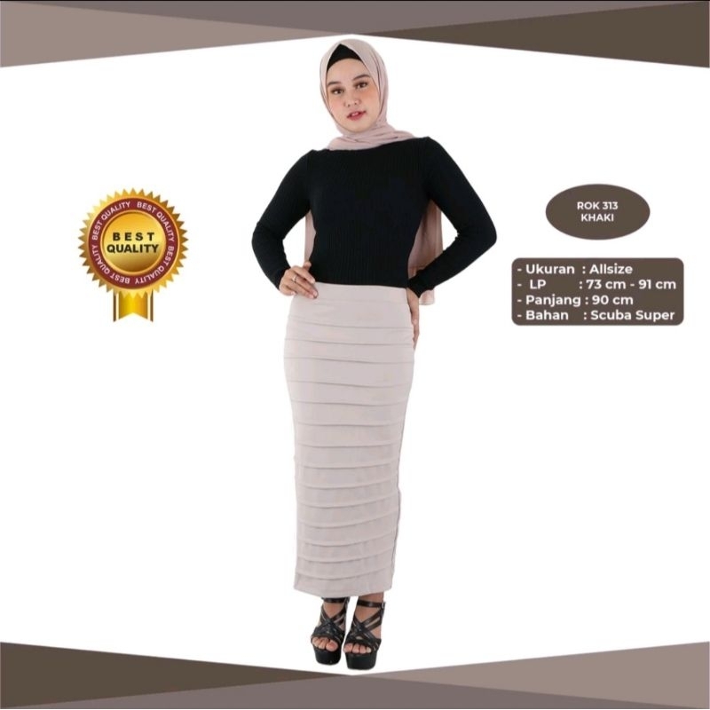 Rok Span / Rok Span Panjang / Rok Span scuba / Rok Span Jumbo / Rok Scuba Panjang