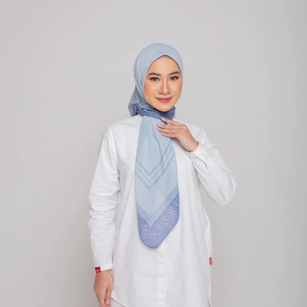 Dauky Harvey Scarf Segi Empat Motif Lembut Nyaman Segiempat Dauky Hijab