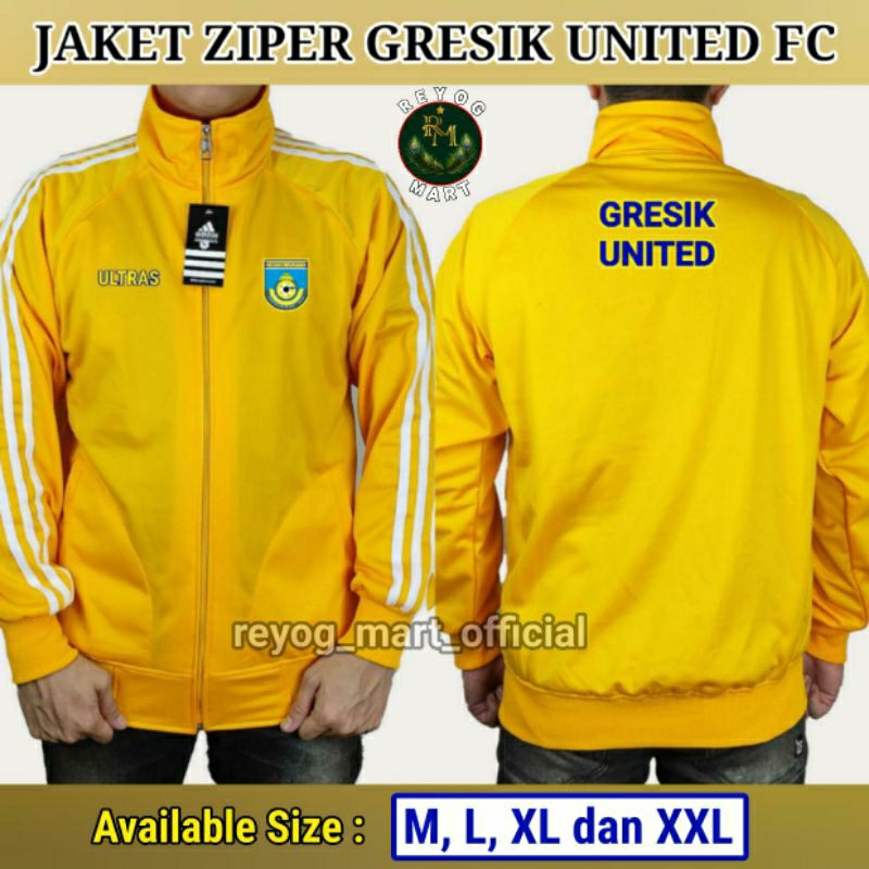 JAKET ZIPPER GRESIK UNITED FC KUNING FULL BORDIR ULTRAS 1999 TERBARU 2024