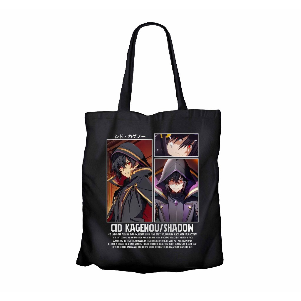 Tote bag infinite anime KAGENOU CID SHADOW - THE EMINENCE IN SHADOW material canvas