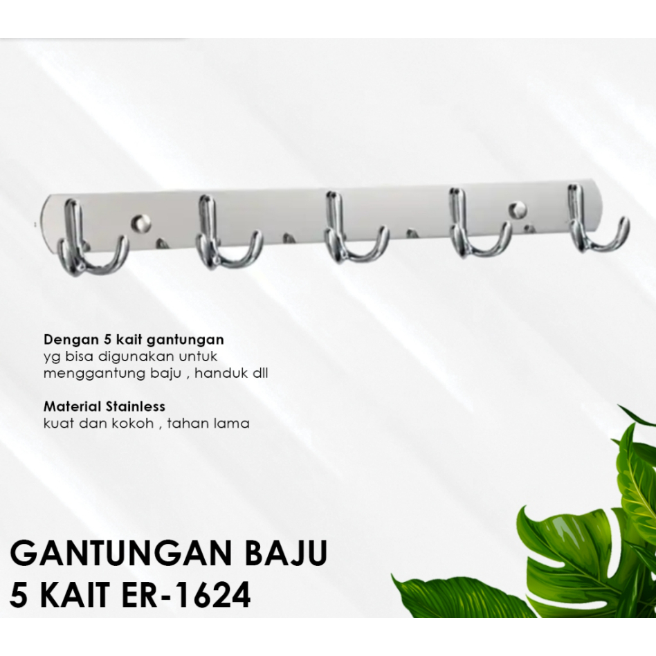 Gantungan Baju Stainless Cantolan Handuk Kamar Mandi Anchor